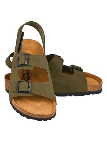 Moosefield Leren sandalen kaki