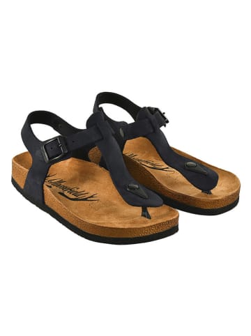 Moosefield Leren teensandalen donkerblauw