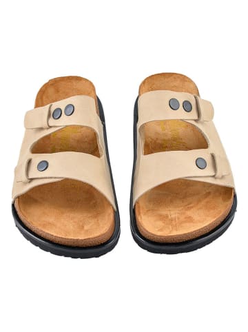 Moosefield Leder-Pantoletten in Beige