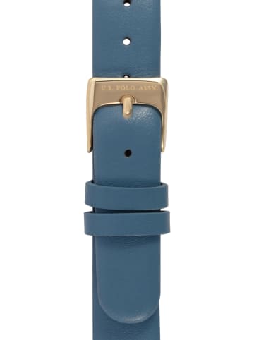 U.S. Polo Assn. Quarzuhr in Blau/ Gold