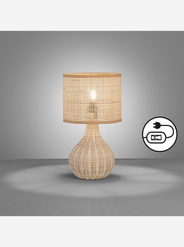 FISCHER & HONSEL Tischleuchte in Beige - (H)37 x Ø 20 cm