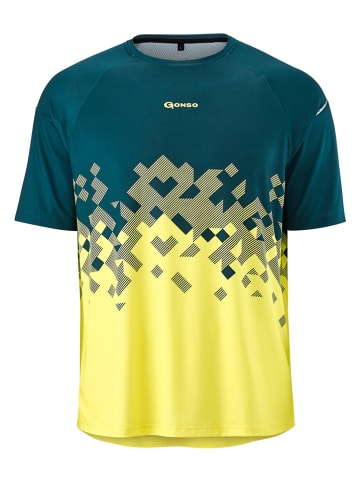 Gonso Koszulka kolarska w kolorze granatowo-zielonym