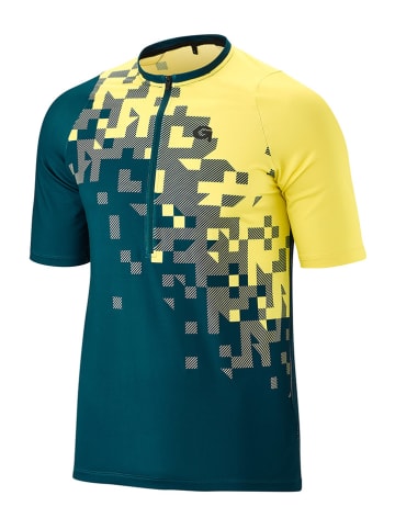 Gonso Fietsshirt "Garzolet" donkerblauw/geel