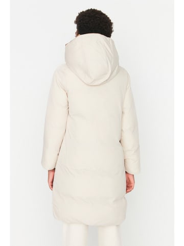 trendyol Dwustronny płaszcz zimowy w kolorze karmelowo-kremowym
