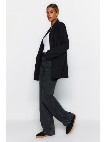 trendyol Dżinsy - Comfort fit - w kolorze czarnym
