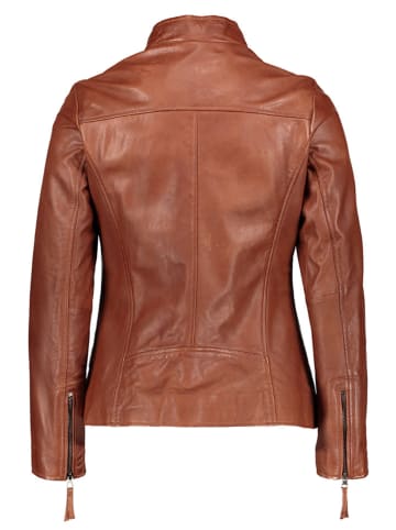 7eleven Skórzana kurtka w kolorze jasnobrązowym