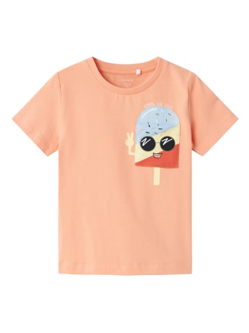name it Shirt "Hikke" in Orange/ Bunt