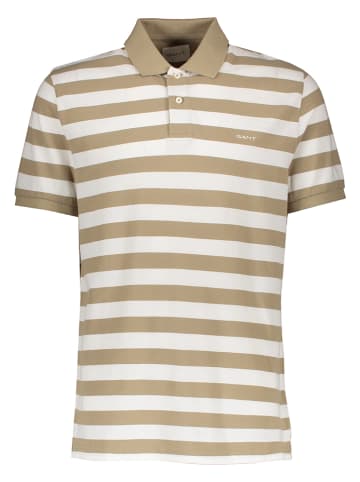 Gant Koszulka polo w kolorze beżowo-białym
