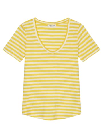 Marc O'Polo Koszulka w kolorze biało-żółtym