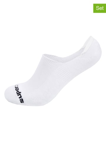 super.natural Skarpety-stopki (2 pary) "Invisible Socks" w kolorze białym