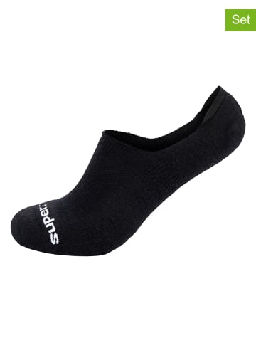 super.natural Skarpety-stopki (2 pary) "Invisible Socks" w kolorze czarnym