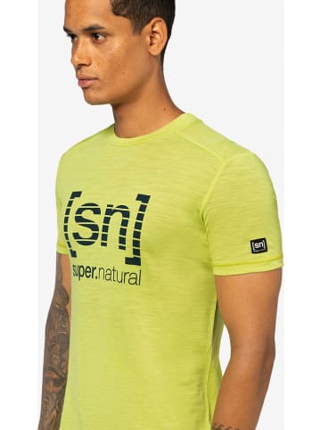 super.natural Koszulka "Grid" w kolorze żółtym