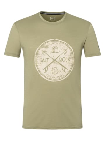 super.natural Koszulka "Salt&Rock" w kolorze khaki