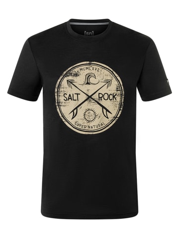 super.natural Shirt "Salt&Rock" in Schwarz