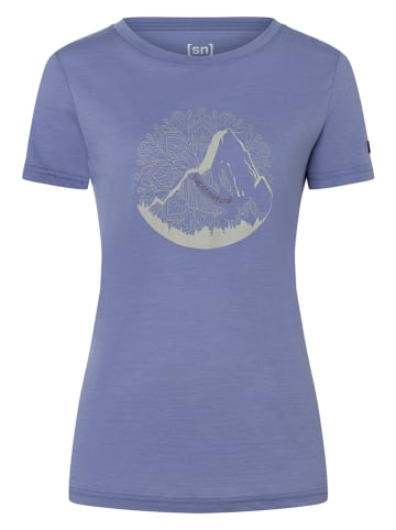 super.natural Koszulka "Mountain Mandala Tree" w kolorze niebieskim