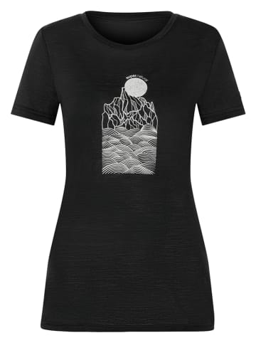 super.natural Koszulka "Preikestolen Cliffs" w kolorze czarnym
