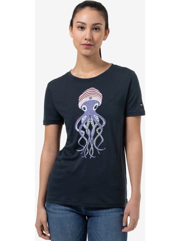 super.natural Shirt "Octopussy" donkerblauw