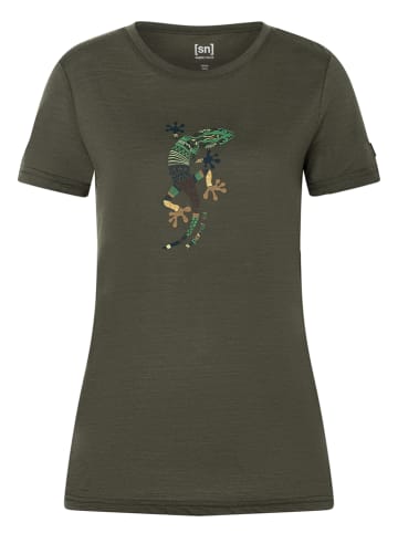 super.natural Shirt "El Gecko" kaki