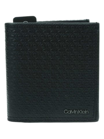 Calvin Klein Leren portemonnee zwart - (B)10 x (H)5,5 x (D)3 cm