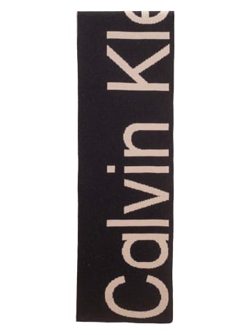 Calvin Klein Schal in Beige/ Schwarz - (L)180 x (H)30 cm