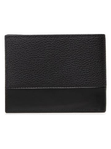 Calvin Klein Leder-Geldbörse in Schwarz - (B)12 x (H)9,5 x (T)2,5 cm