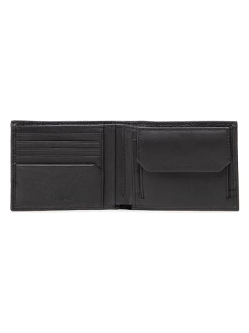 Calvin Klein Leder-Geldbörse in Schwarz - (B)12 x (H)9,5 x (T)2,5 cm