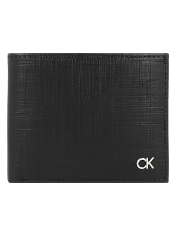Calvin Klein Leder-Geldbörse in Schwarz - (B)11,5 x (H)9 x (T)2,5 cm