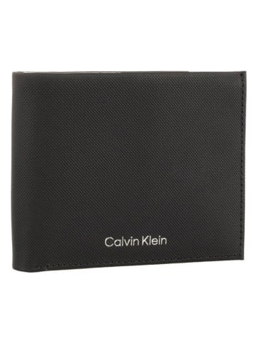 Calvin Klein Skórzany portfel w kolorze czarnym - 11,5 x 9 x 2 cm