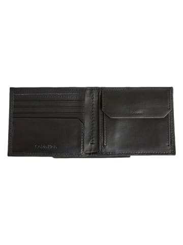 Calvin Klein Leder-Geldbörse in Schwarz - (B)11,5 x (H)9 x (T)2 cm