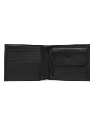 Calvin Klein Leder-Geldbörse in Schwarz