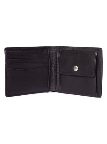 Calvin Klein Leder-Geldbörse in Schwarz - (B)11 x (H)9 x (T)2,5 cm