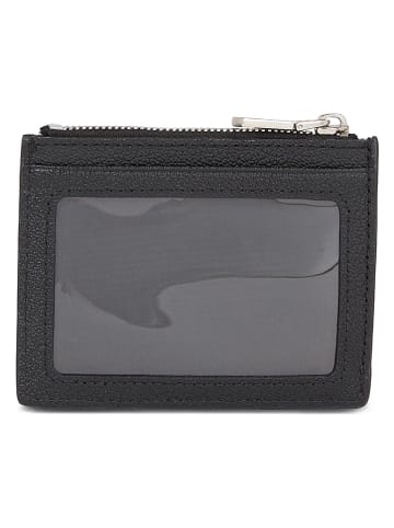 Calvin Klein Leder-Kartenetui  in Schwarz - (B)10,5 x (H)8,5 x (T)0,50 cm