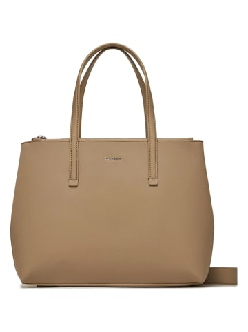 Calvin Klein Schultertasche in Beige - (B)31 x (H)23,5 x (T)10 cm