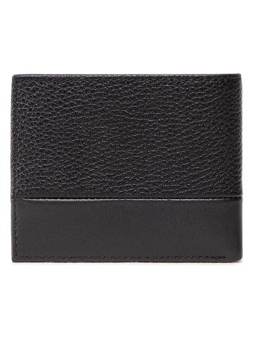 Calvin Klein Leder-Geldbörse in Schwarz - (B)10,5 x (H)8,5 x (T)2,5 cm