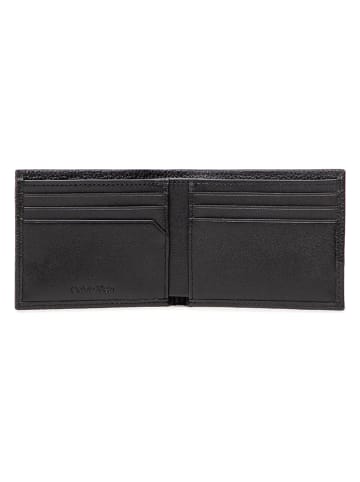 Calvin Klein Leder-Geldbörse in Schwarz - (B)10,5 x (H)8,5 x (T)2,5 cm