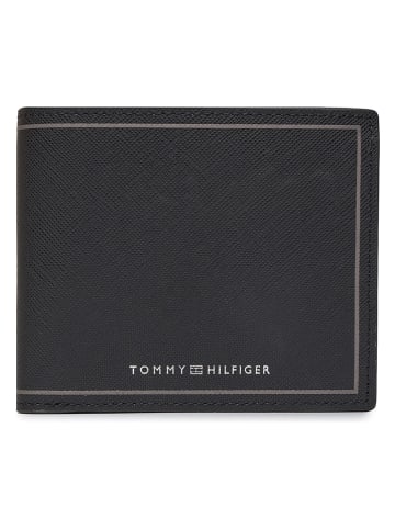 Tommy Hilfiger Leren portemonnee zwart/beige  - (B)12 x (H)10 x (D)2 cm