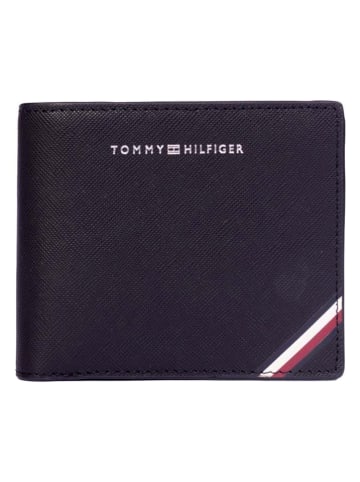 Tommy Hilfiger Leder-Geldbörse in Schwarz - (B)11,5 x (H)9,5 x (T)2 cm