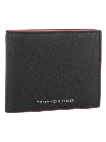 Tommy Hilfiger Leder-Geldbörse in Schwarz - (B)12 x (H)10 x (T)3 cm