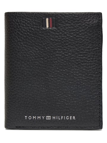 Tommy Hilfiger Ledel-Geldbörse in Schwarz - (B)9 x (H)9,5 x (T)2,5 cm