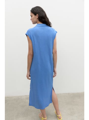 Ecoalf Leinen-Kleid in Blau