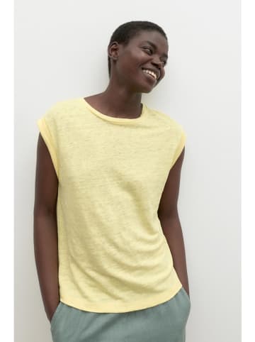 Ecoalf Lniana koszulka w kolorze żółtym