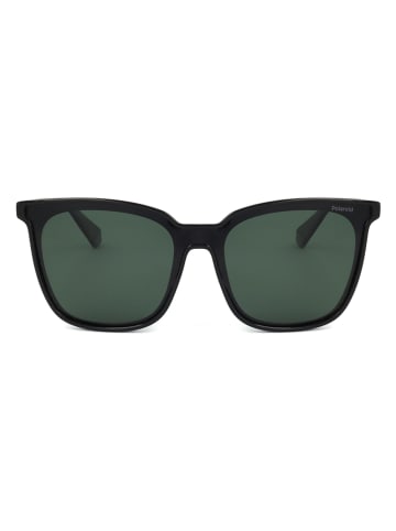 Polaroid Okulary przeciwsłoneczne unisex w kolorze ciemnozielono-czarnym