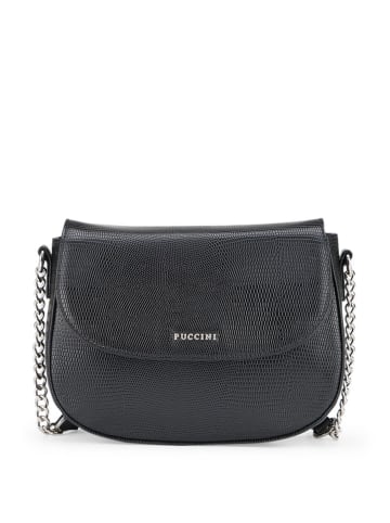 Puccini Umhängetasche "Beverly Hills" in Schwarz - (B)23,5 x (H)17,5 x (T)7 cm