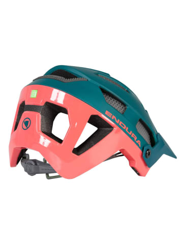 ENDURA Helmet "Singletrack Gs-Protection Aids" in Grün/ Pink