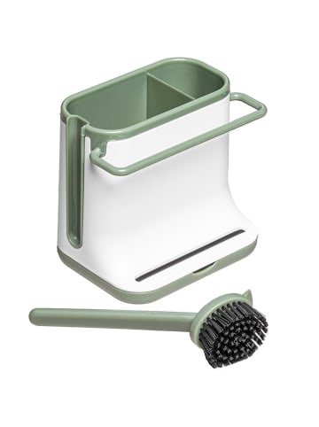 Chefware Spülbecken-Organizer in Weiß/ Grün - (B)13,5 x (H)15,5 x (T)10,5 cm