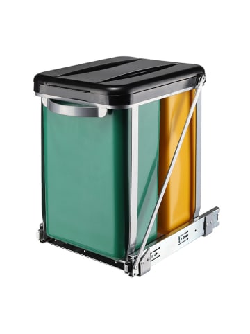 Nordheim Einbau-Mülleimer in Grün/ Gelb - 2x 8 l