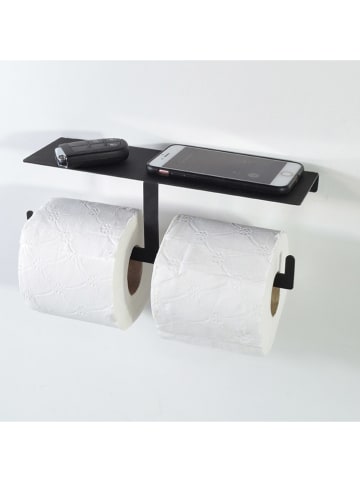 Vita Blend Toilettenpapierhalter in Schwarz - (B)20 x (H)10 x (T)8,5 cm