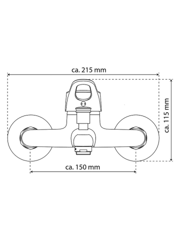 Schütte Wannenfüllarmatur ''Verona'' in Chrom
