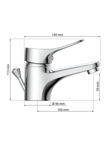 Schütte Wastafelkraan "Verona" chroomkleurig