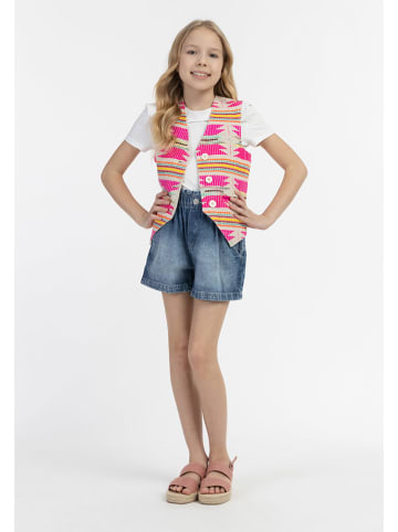 IZIA Weste in Pink/ Creme